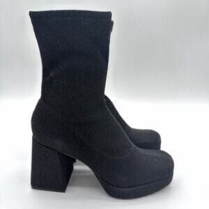 NEW Abound Steffie Platform Bootie in Black Glitter